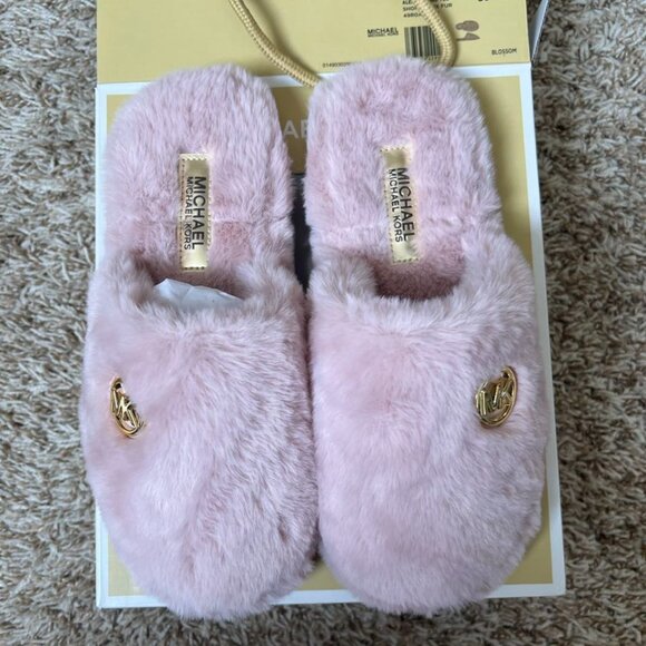 Michael Kors Outlet Alexis Faux-Fur Slipper - Picture 1 of 6